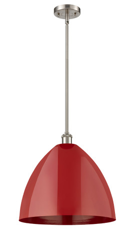 Plymouth - 1 Light - 16 inch - Brushed Satin Nickel - Pendant (516-1S-SN-MBD-16-RD-LED)