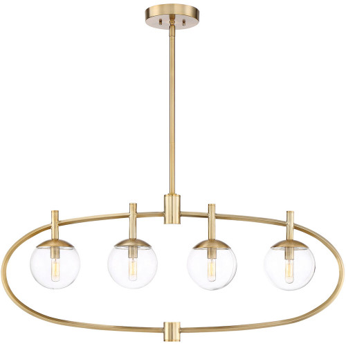 Piltz 4 Light Island In Satin Brass (45574-SB)