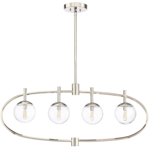 Piltz 4 Light Island In Polished Nickel (45574-PLN)