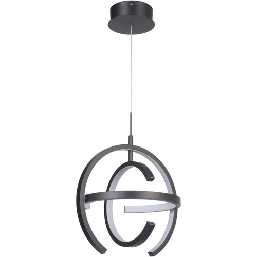 Dolby 1 Light LED Pendant in Matte Black (47891-MBK-LED)