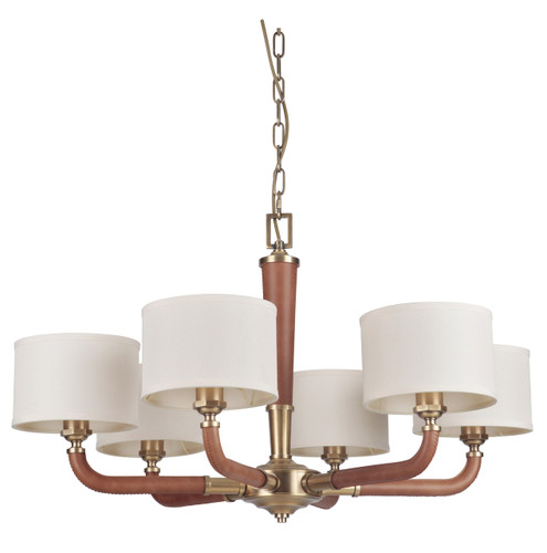 Huxley 6 Light Chandelier In Vintage Brass (48126-VB)