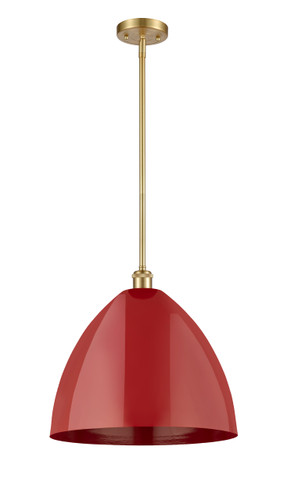 Plymouth - 1 Light - 16 inch - Satin Gold - Pendant (516-1S-SG-MBD-16-RD-LED)