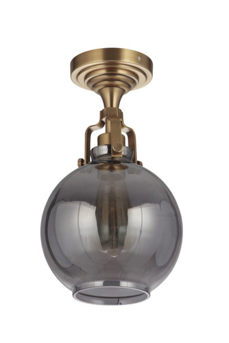 State House 1 Light Semi Flush In Vintage Brass (X8308-VB)