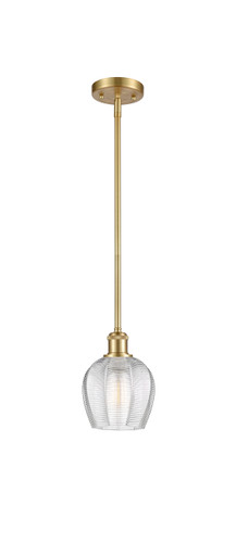 Norfolk - 1 Light - 6 inch - Satin Gold - Mini Pendant (516-1S-SG-G462-6)