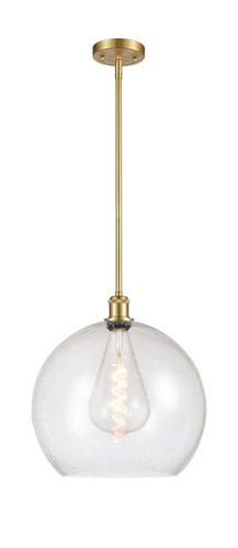 Athens - 1 Light - 14 inch - Satin Gold - Pendant (516-1S-SG-G124-14)