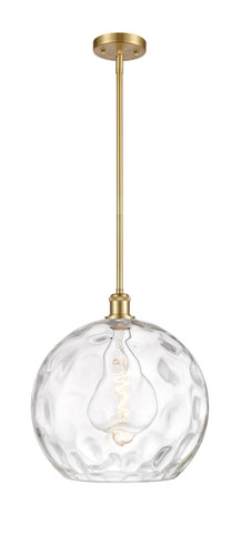 Athens Water Glass - 1 Light - 13 inch - Satin Gold - Pendant (516-1S-SG-G1215-14)