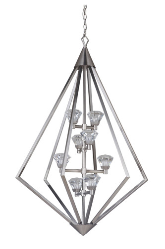 Radiante 8 Light Led Foyer In Brushed Polished Nickel (49738-BNK-LED)