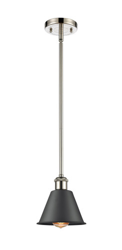 Smithfield - 1 Light - 7 inch - Polished Nickel - Mini Pendant (516-1S-PN-M8-BK)