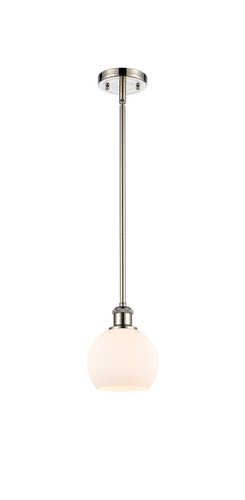 Athens - 1 Light - 6 inch - Polished Nickel - Mini Pendant (516-1S-PN-G121-6)