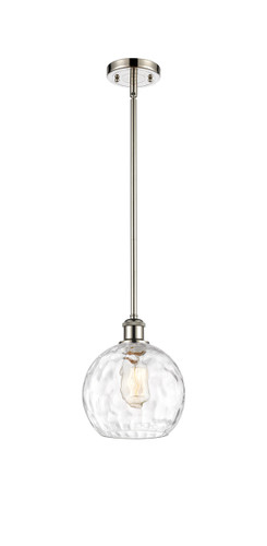 Athens Water Glass - 1 Light - 8 inch - Polished Nickel - Mini Pendant (516-1S-PN-G1215-8-LED)