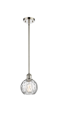 Athens Water Glass - 1 Light - 6 inch - Polished Nickel - Mini Pendant (516-1S-PN-G1215-6-LED)