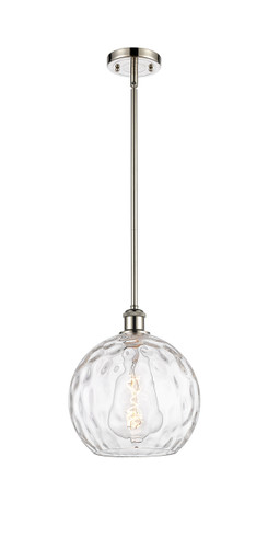 Athens Water Glass - 1 Light - 10 inch - Polished Nickel - Mini Pendant (516-1S-PN-G1215-10-LED)