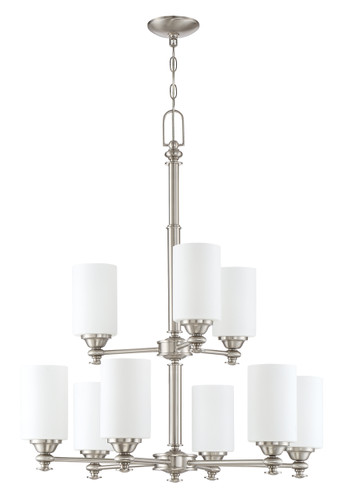 Dardyn 9 Light Chandelier In Brushed Polished Nickel (49829-BNK)