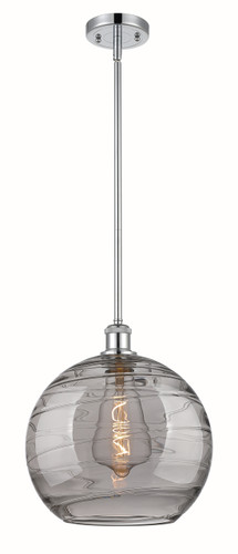 Athens Deco Swirl - 1 Light - 12 inch - Polished Chrome - Mini Pendant (516-1S-PC-G1213-12SM)
