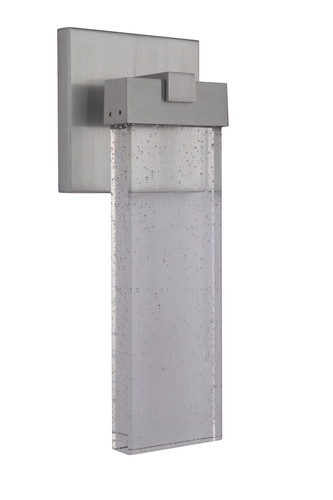 Aria 1 Light Small LED Outdoor Wall Lantern in Satin Aluminum (Z1604-SA-LED)