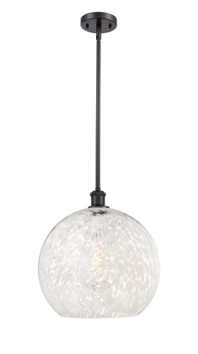 White Mouchette - 1 Light - 14 inch - Oil Rubbed Bronze - Pendant (516-1S-OB-G1216-14WM)