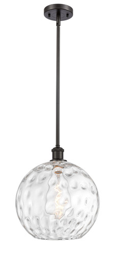 Athens Water Glass - 1 Light - 12 inch - Oil Rubbed Bronze - Mini Pendant (516-1S-OB-G1215-12-LED)