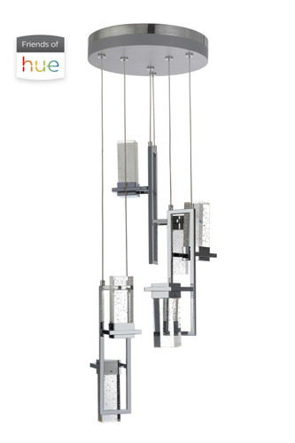 6 Light Led Mini Pendant In Chrome (P781CH6-HUE)