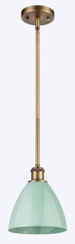 Plymouth - 1 Light - 8 inch - Brushed Brass - Pendant (516-1S-BB-MBD-75-SF)