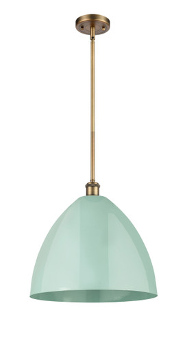 Plymouth - 1 Light - 16 inch - Brushed Brass - Pendant (516-1S-BB-MBD-16-SF)