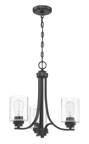 Bolden 3 Light Chandelier in Flat Black (50523-FB)