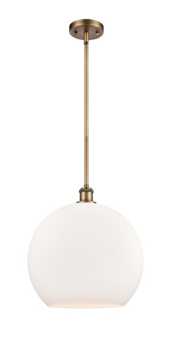 Athens - 1 Light - 14 inch - Brushed Brass - Pendant (516-1S-BB-G121-14-LED)