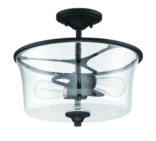 Gwyneth 2 Light Convertible Semi Flush in Flat Black (50452-FB)