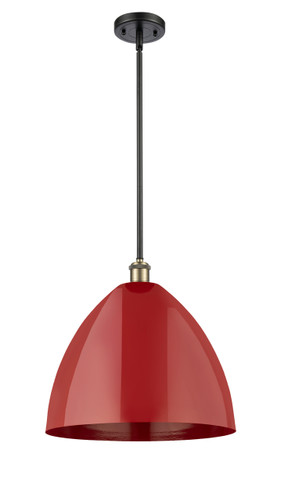 Plymouth - 1 Light - 16 inch - Black Antique Brass - Pendant (516-1S-BAB-MBD-16-RD-LED)