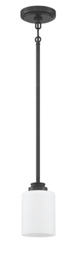 Bolden 1 Light Mini Pendant in Flat Black (White Glass) (50591-FB-WG)