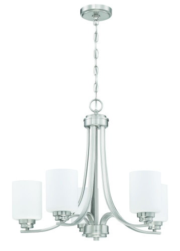 Bolden 5 Light Chandelier in Brushed Polished Nickel (50525-BNK-WG)