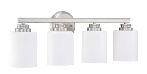 Bolden 3 Light Vanity in Flat Black (White Glass) (50503-FB-WG)