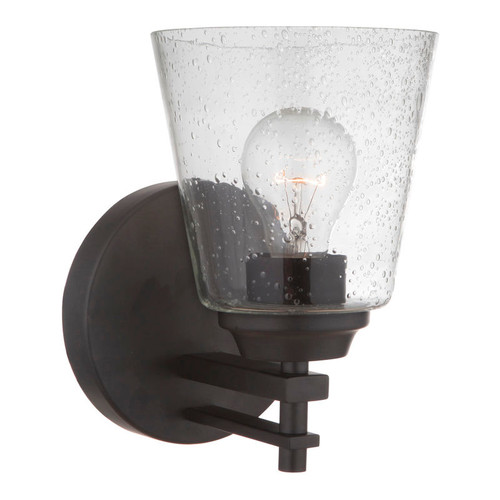 Drake 1 Light Wall Sconce in Flat Black (19606FB1)