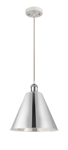Berkshire - 1 Light - 12 inch - White Polished Chrome - Cord hung - Mini Pendant (516-1P-WPC-MBC-12-PC-LED)