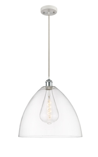 Bristol - 1 Light - 16 inch - White Polished Chrome - Cord hung - Pendant (516-1P-WPC-GBD-162)