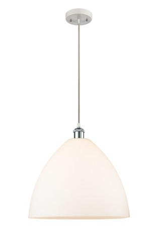 Bristol - 1 Light - 16 inch - White Polished Chrome - Cord hung - Pendant (516-1P-WPC-GBD-161)