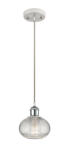 Ithaca - 1 Light - 6 inch - White Polished Chrome - Cord hung - Mini Pendant (516-1P-WPC-G555-6CL)