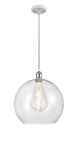 Athens - 1 Light - 14 inch - White Polished Chrome - Cord hung - Pendant (516-1P-WPC-G122-14-LED)