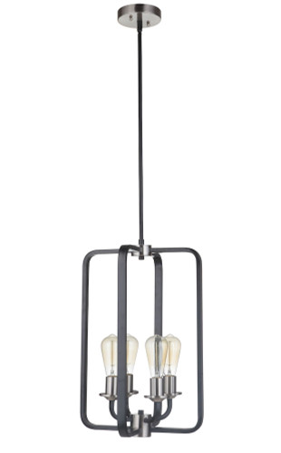 Randolph 4 Light Foyer in Flat Black/Brushed Polished Nickel (50334-FBBNK)