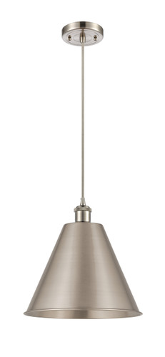 Berkshire - 1 Light - 12 inch - Brushed Satin Nickel - Cord hung - Mini Pendant (516-1P-SN-MBC-12-SN-LED)