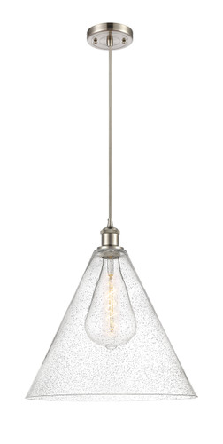 Berkshire - 1 Light - 16 inch - Brushed Satin Nickel - Cord hung - Pendant (516-1P-SN-GBC-164-LED)