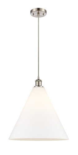 Berkshire - 1 Light - 16 inch - Brushed Satin Nickel - Cord hung - Pendant (516-1P-SN-GBC-161)
