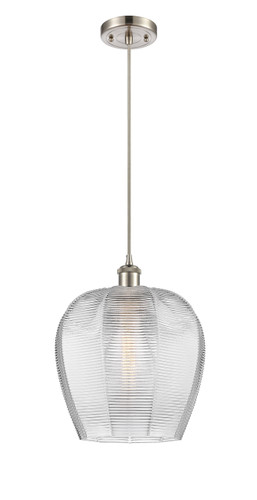 Norfolk - 1 Light - 12 inch - Brushed Satin Nickel - Cord hung - Mini Pendant (516-1P-SN-G462-12)