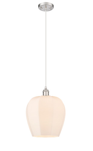 Norfolk - 1 Light - 12 inch - Brushed Satin Nickel - Cord hung - Mini Pendant (516-1P-SN-G461-12)