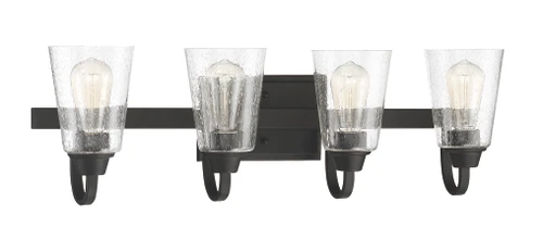 Grace 4 Light Vanity in Espresso (Clear Seeded Glass) (41904-ESP-CS)