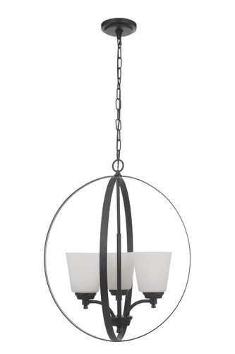 Tyler 3 Light Foyer in Flat Black (50233-FB-WG)