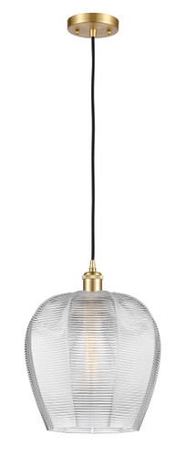 Norfolk - 1 Light - 12 inch - Satin Gold - Cord hung - Mini Pendant (516-1P-SG-G462-12)
