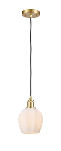 Norfolk - 1 Light - 6 inch - Satin Gold - Cord hung - Mini Pendant (516-1P-SG-G461-6)