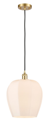 Norfolk - 1 Light - 12 inch - Satin Gold - Cord hung - Mini Pendant (516-1P-SG-G461-12-LED)