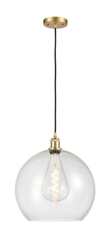 Athens - 1 Light - 14 inch - Satin Gold - Cord hung - Pendant (516-1P-SG-G124-14)