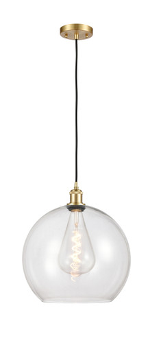 Athens - 1 Light - 14 inch - Satin Gold - Cord hung - Pendant (516-1P-SG-G122-14-LED)